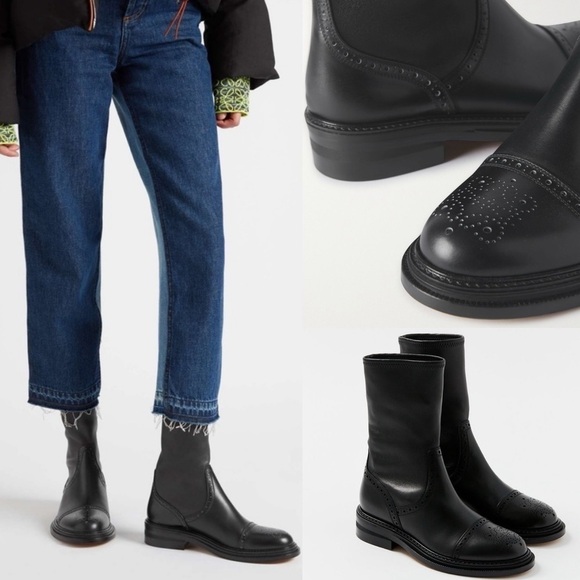 Loewe Shoes - Loewe Black Boots with Logo